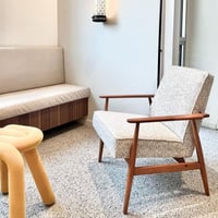 Image 5 of Fauteuil Fox chiné beige vert 