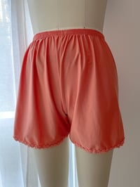 Image 2 of Vintage Coral Daisy Trim Slip Shorts Size Small 
