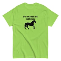 Image 13 of Unisex classic tee, I’d Rather Be Riding Horse Graphic T-Shirt – Equestrian Statement Tee
