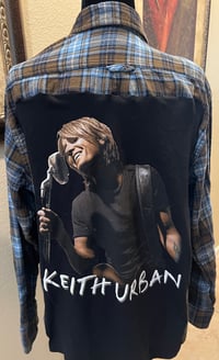 Vintage Brown/Blue/Black Flannel Shirt Keith Urban