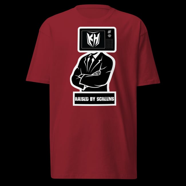 Raised By Screens Men’s Premium Heavyweight Tee