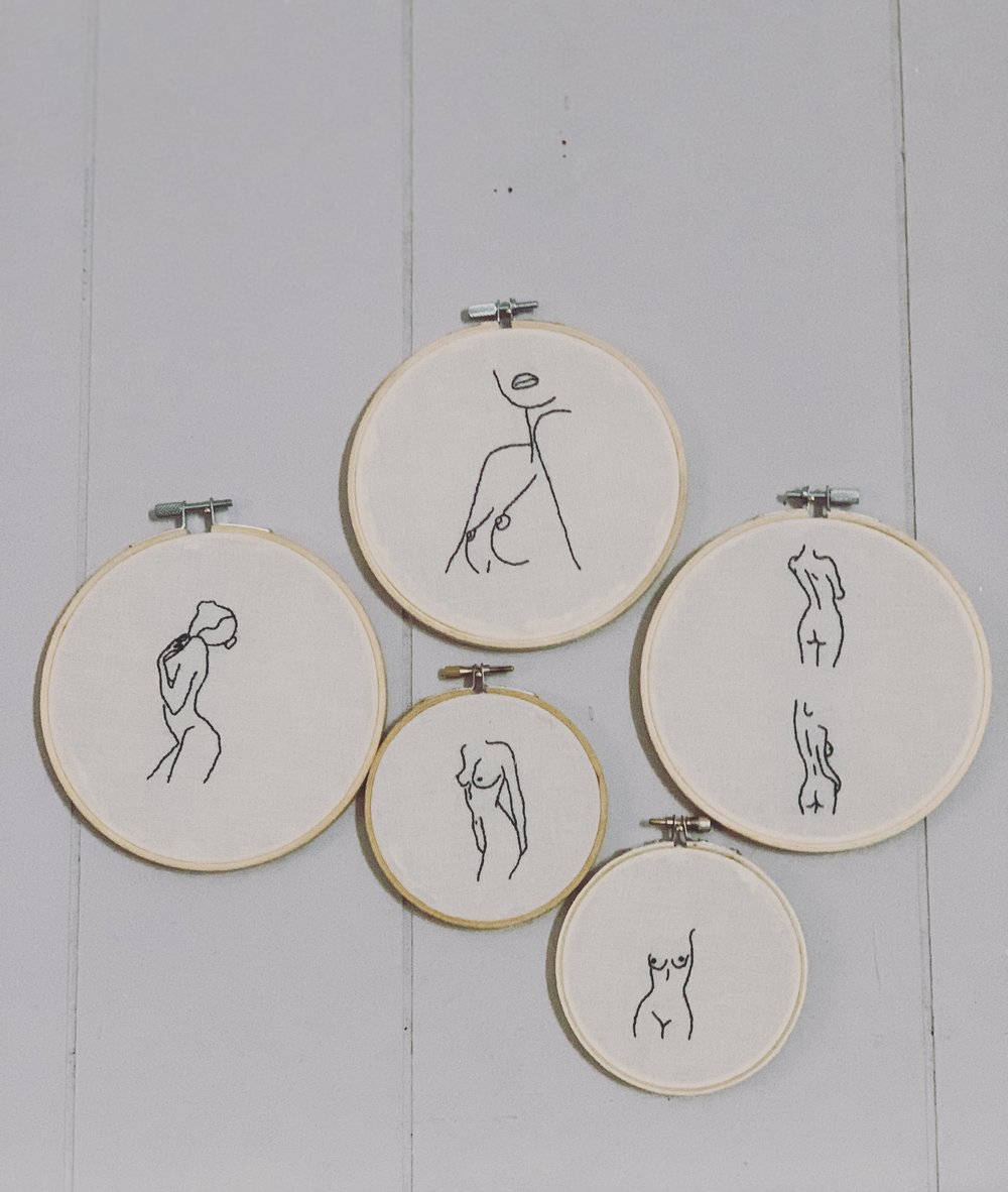 Image of Custom Embroidered Hooped Design 