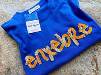 Image 1 of ENXEBRE AZUL. Bordada a man. Talla M corte unisex.