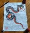 Snake on washi 