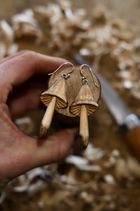 Image 2 of Mushroom Earrings.