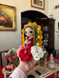 Image 1 of Virgen de Guadalupe Tejida con Luces ❤️