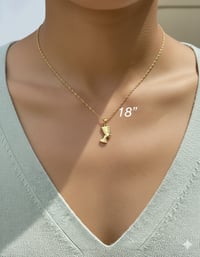 Image 2 of 14k EP Nefertiti necklaces for women, Pendant with chain, gift for her