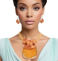 Image 1 of ORANGE CRUSH GOLD NECKLACE SET