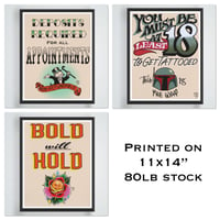 Shop sign prints