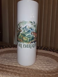 Image 1 of "We Are Evergreen" Watercolor Wilderness Tumbler