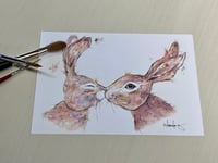 Image 1 of Kissing Bunnies