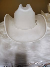 Image 4 of WHITE BLING COWBOY HAT
