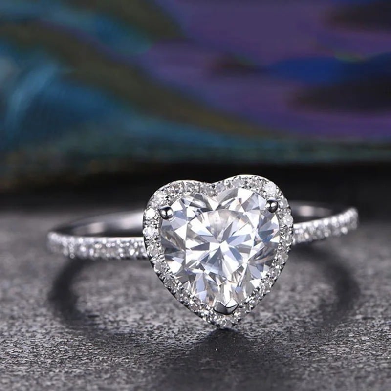 Image of Heart Zircon Ring