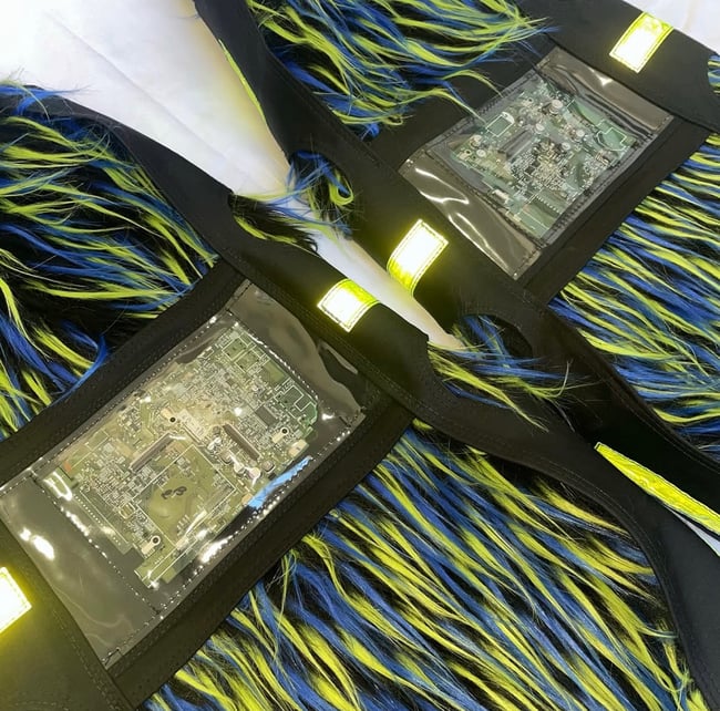 “glitch” furry legwarmers