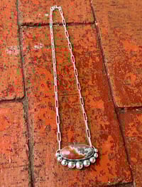 Image 4 of Dryhead Agate + Sterling Silver Ball Necklace