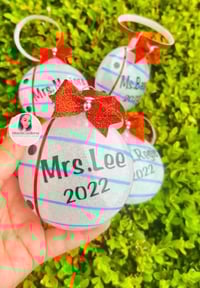 Image 1 of Teacher Christmas tree Ornament 
