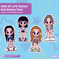 kiss of life 'sticky'  fashion doll sticker pack.