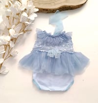 Image 1 of Newborn girls body-dress Raya | blue