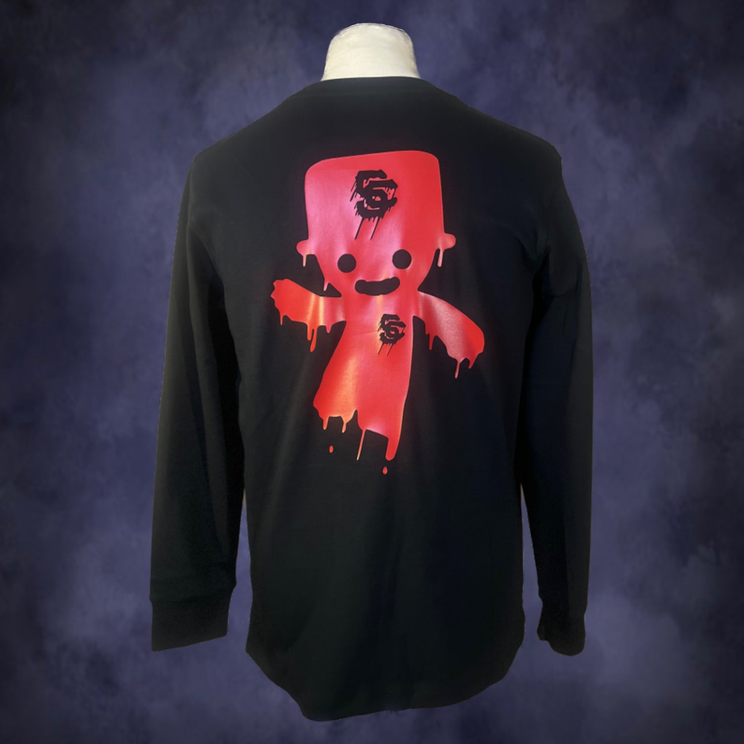 Image of DrippyCoolDude Long Sleeve Tee (Black/Red)