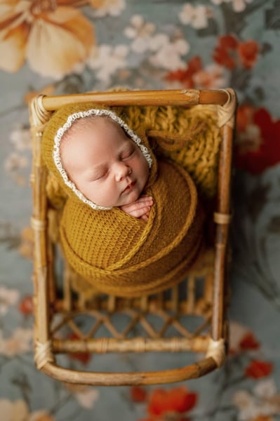 Image of Golden Hour Lacy Brim Bonnet + Wrap