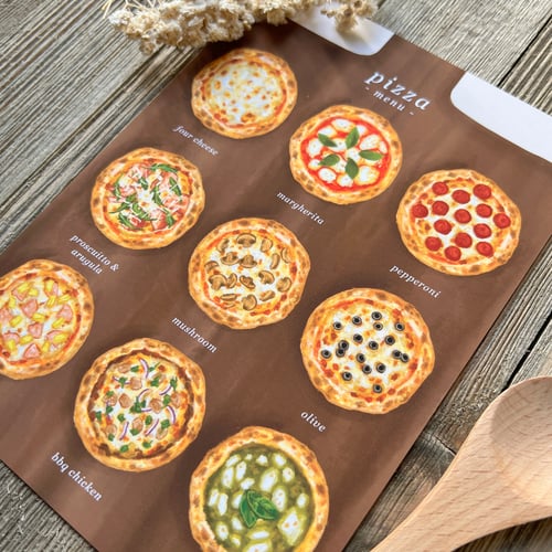 Image of Pizza Menu Print