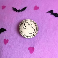 Image 4 of 1.5 Inch Mouse symbol - Antique Gold Plated Finish Pin