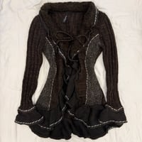 Image 1 of whimsy knitted front-tie cardigan