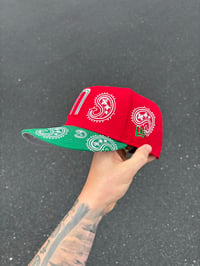 Image 4 of PAISLEY MULTI TONE MEXICO BASEBALL CUSTOM FITTED CAP