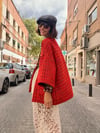 RED TWEED KIMONO JACKET