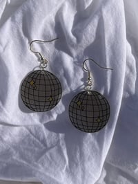 Image 1 of mirrorball earrings