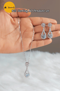 Image 1 of Dristi_S925 Sterling Premium Quality AD Pendant set