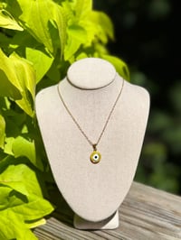 Image 1 of Yellow Evil eye necklace 