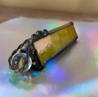 Image 1 of 🔮 Marblescope -4” Yellow-  Handmade Stained Glass Kaleidoscope 🌈