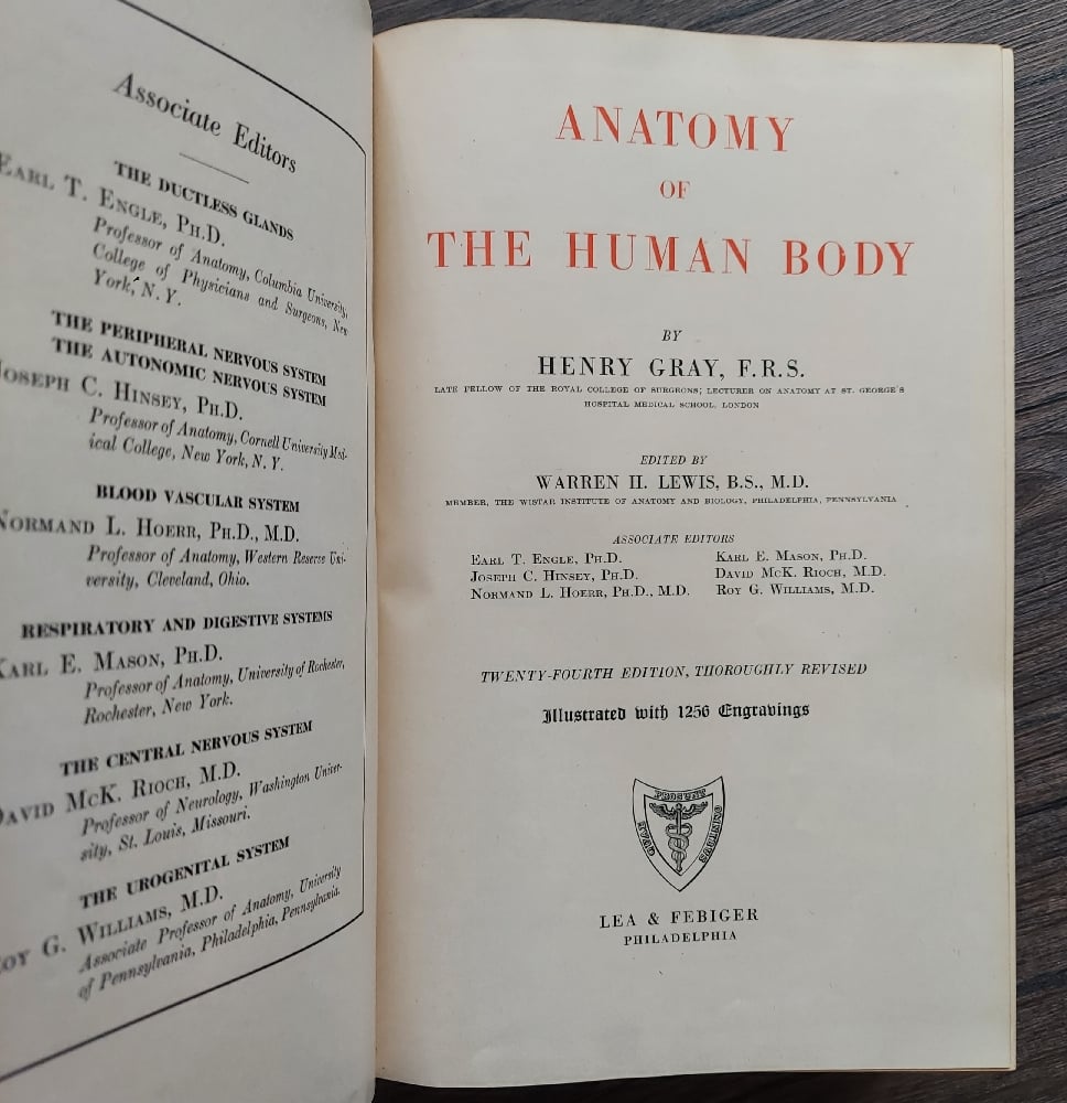 Gray's Anatomy, by Henry Gray - 1943