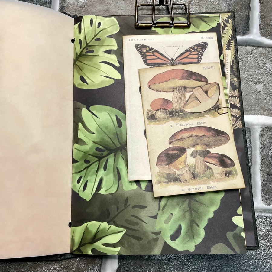 Image of Nature Themed Hardcover Junk Journal - Refillable