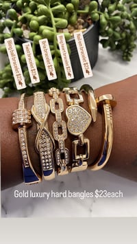 Gold hard bangles $23each