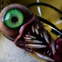 Image 3 of Twisted tongue pendant, Green Glow, ooak