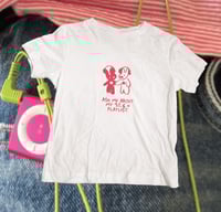 Image 1 of shirt - ask me about my playlist