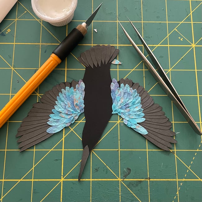 King Fisher Paper Sculpture