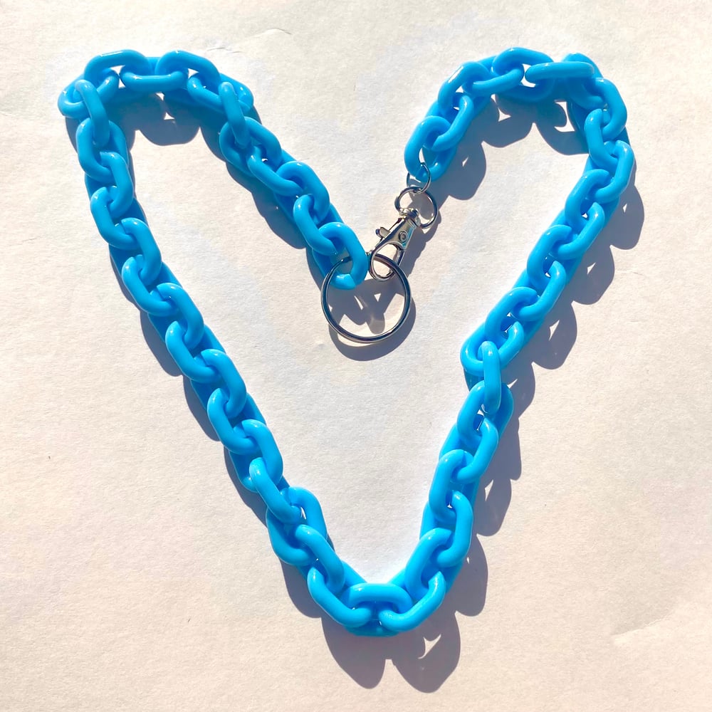 Image of Blue Chain Link Necklace