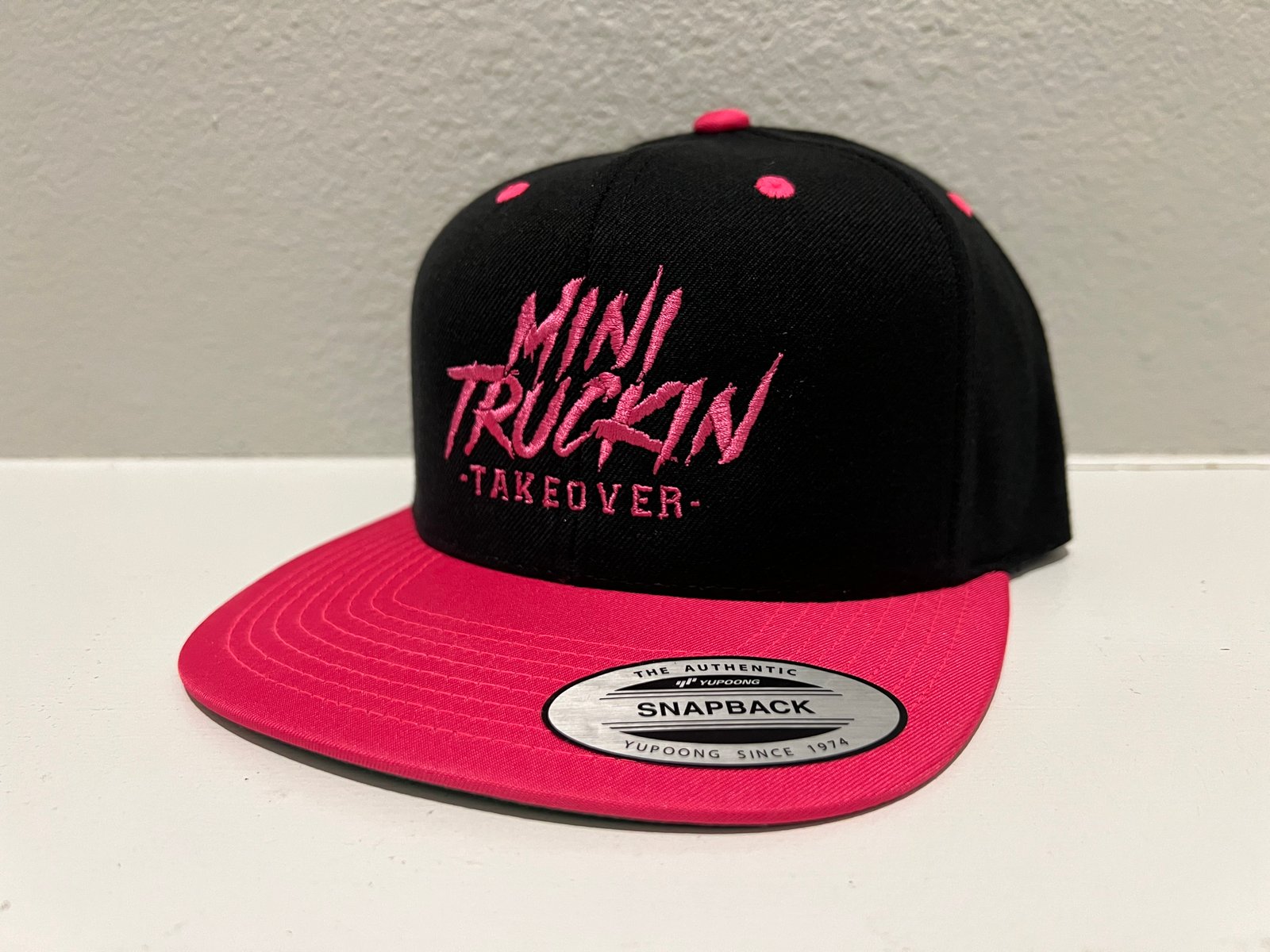 neon pink snapback