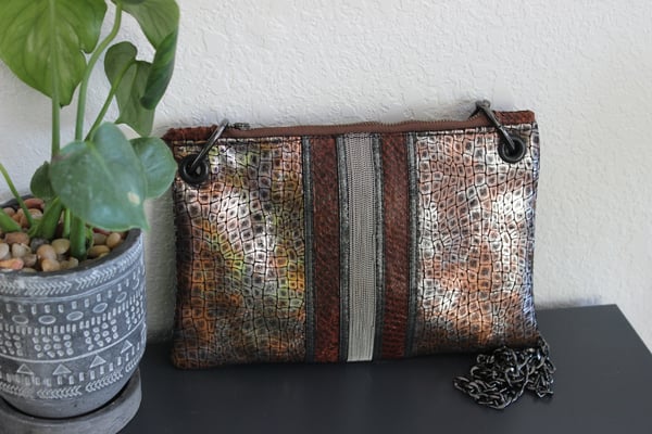 Image of Silver and Bronze Sporty Crossbody 