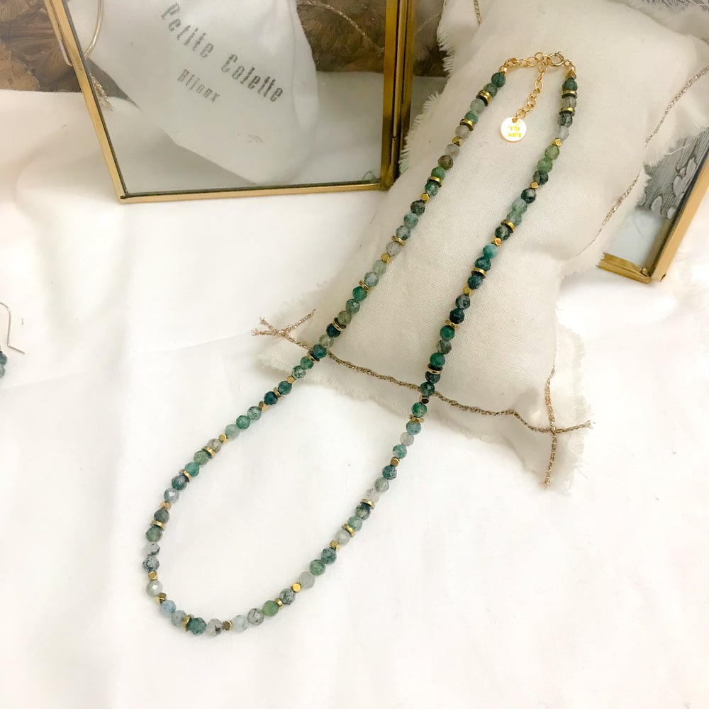 Image of COLLIER PAULA agates Vertes