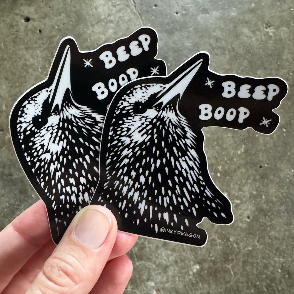 Image of Beep Boop Starling - Stickers 2pk