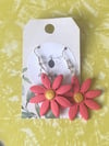 Pink Daisy Earrings