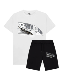 RISK TAKERZ 2.0- PEARL GREY SHORT & TEE SET
