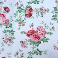 Image 2 of Made to Order - 'Sylvie' Pink & Red Blooming Roses Shabby Chic Vintage Style Floral Eiderdown