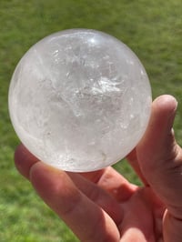 Image 2 of Clear Quartz Sphere With Rainbows #1431