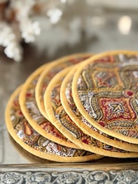 Image 2 of Dessous de verre en tissu x6