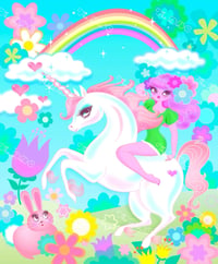 Image 1 of Fluff - Unicorn Full Size Diamond Painting by Miss Fluff